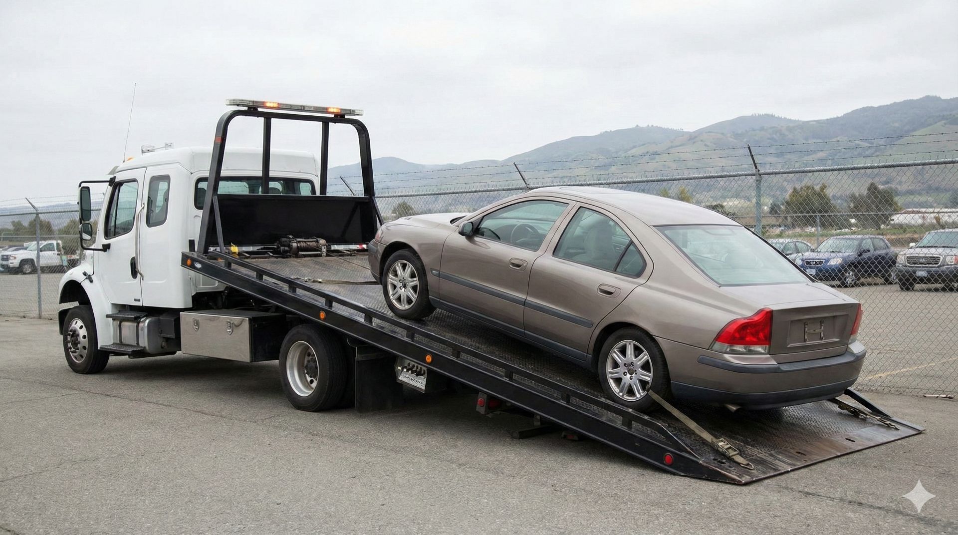 Auto caricata su carro attrezzi